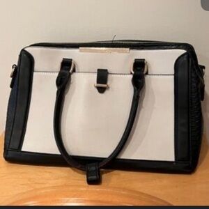 Madison West Black and White satchel EUC